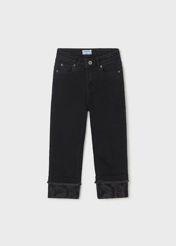 Cuffed Crop Denim Pant