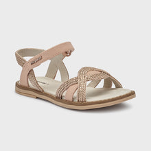 Load image into Gallery viewer, Metallic Braided Sandal