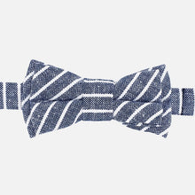 Load image into Gallery viewer, Striped Linen Bow Tie