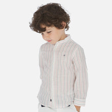 Load image into Gallery viewer, L/S Striped Linen Mao Shirt