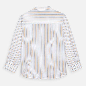 L/S Striped Linen Mao Shirt