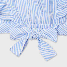 Load image into Gallery viewer, Ruffle Wrap Striped Shirt