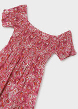 Load image into Gallery viewer, Floral Metallic Smocked Dress